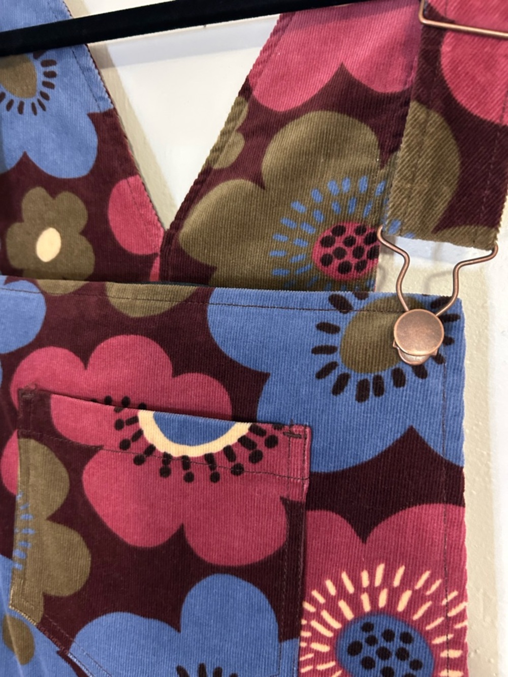 Floral Corduroy Overalls Cropped ModCloth x Princess Highway - Picture 3 of 6